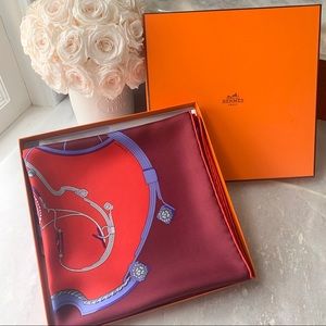 NWT Hermès "Springs" by P. Ledoux 100% Silk Scarf